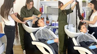 RealRapunzels | Floor Length Hair Wash at The Salon (preview)