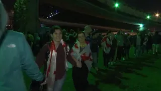 Tbilisi protest driven by young people descends into singing and dancing