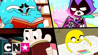 Gumball + Tinerii Titani + Să-nceapă aventura + Steven | Cărțile sunt distractive! | Cartoon Network