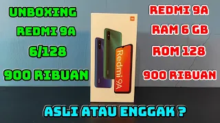 900 RIBUAN, UNBOXING REDMI 9A 6/128 . BENERAN GAK NIH ? 6/128 BARU CUMA 900 RIBUAN?