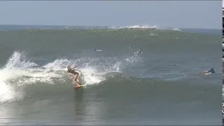 young girl surfing at Balian 12 years old (jasmine)