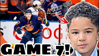 GAME 7 •OILERS vs LA KINGS! • Stanley Cup Playoffs 2022 🔥🔥(4 year old Reacts! )