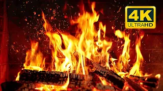 🔥 Cozy Fireplace 4K (12 HOURS). Fireplace with Crackling Fire Sounds. Crackling Fireplace 4K