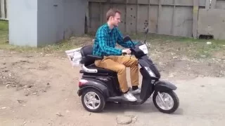 Volteco Trike подъем на горку, и езда по плохой дороге