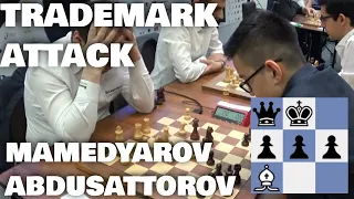 Trademark middlegame kingside attack | Mamedyarov - Abdusattorov | World blitz