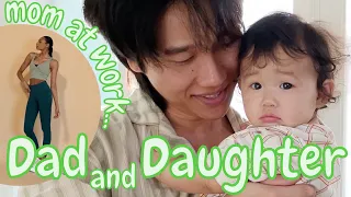 All Day Alone At Home With Daddy While Mommy At Work | Dad and Daughter Day, Working Mom (Aisha Ba)