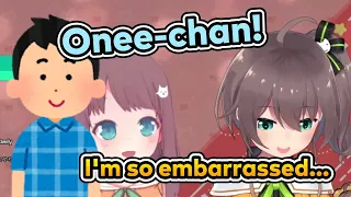 [Eng Sub] Matsuri's family collabo: Matsuri is embarrassed when younger brother calls her Onee-chan