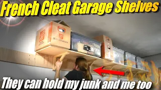 Make Simple Strong Shelves for French Cleat Garage Storage (New Garage Workshop Part 2)