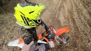 Doing a hill climb on my new KTM SX E-5