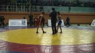 Wrestkaz 2014 финал 43кг. жен. Леспекова (РК) - Естаева (РК.)