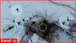 Russian’s duel with a drone on the snow - Abandoning his wounded fellow soldier, he flees