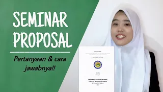 Pertanyaan SEMIN4R PROPOSAL 2022 dari Dosen Penguji‼️‼️