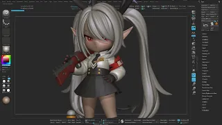 Zbrush chibi character Sculpting / modeling Bluearchive IORI !