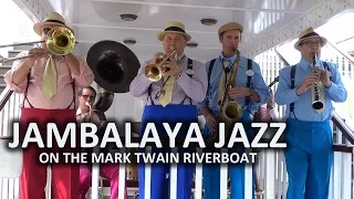 Jambalaya Jazz band performs on Mark Twain Riverboat FULL SHOW at Disneyland