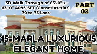 65-0 x 63-0 House Plan, 65-0 BY 63-0 House Plan,65-0*63-0 GHAR By Bahawalpur Architects.