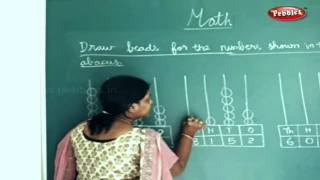 STD 4TH MATHS | Draw beads for the numbers shown in the following Abacus | Knowing Numbers