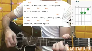 Как играть Земляне - "Трава у дома" на простых аккордах. Разбор | Песни под гитару - Nagitaru.ru