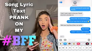 Song Lyric Text PRANK on my BEST FRIEND!!! (THIS WAS A MISTAKE)