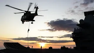 Pilot speaks about the capabilities of Royal Navy Merlin Mk4 Helicopter