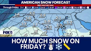 DC snow forecast: How much Friday? Between a coating and 3 inches possible