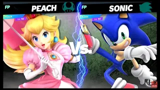 Super Smash Bros Ultimate Amiibo Fights – Peach vs the World #36 Peach vs Sonic