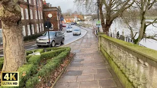 Henley-on-Thames ENGLAND 🇬🇧 Walking Tour /Thames very high in Jan & about to burst its banks? [4K]