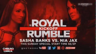 Sasha Banks vs Nia Jax - WWE Royal Rumble 2017 Official Match Card
