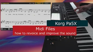 Korg Pa5X tutorial: midi files - revoicing and improving sound