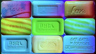 ASMR Soap Cutting in rainbow lights | Soap Carving Relaxing sounds | Satisfying Soap ASMR Video