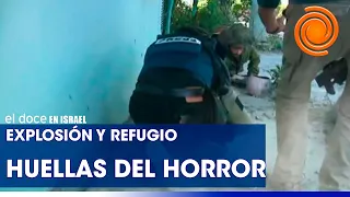 IMPACTANTE recorrido por el kibutz arrasado por Hamas: explosión en vivo y la búsqueda de un refugio