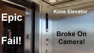 EPIC FAIL!!!!! The Kone EcoDisc Scenic elevator is having major issues & breaking on camera!