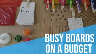 Busy Boards on a budget|Activity Boards|DIY|toddler and baby