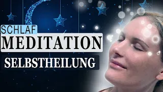 Meditation 'Selbstheilung im Schlaf' mit Affirmationen & heilenden Frequenzen 7Hz + 417Hz