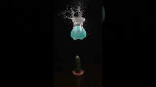 The slow motion of the balloon exploding, super satisfied.