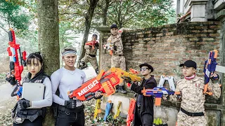 LTT Nerf War : Couple POLICE SEAL X Nerf Guns Fight Criminal Group Dr Ken The Hostage Exchange