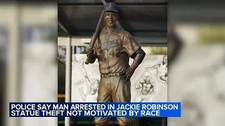 Man arrested in Jackie Robinson statue theft not motivated by race