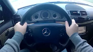 Mercedes e200 w211 kompressor acceleration SPEED DRIVE TEST ! POV // мерседес ускорение