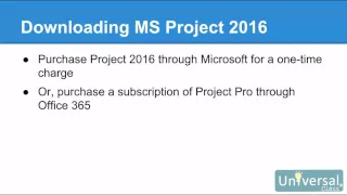 Lesson 1: Introduction to MS Project 2016 - Microsoft Project 2016 Course