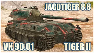 VK 90.01 (P), Jagdtiger 8.8 & Tiger II • WoT Blitz Gameplay