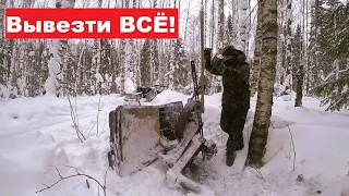 Гости в лесной ИЗБЕ! Сильная метель. Еле выбрался из леса. Срочно вывожу всё.