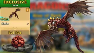 Cinder (Shellfire Collection) Max Lvl 134 Titan Mode - New Exclusive Sentinel - Dragons:Rise of Berk