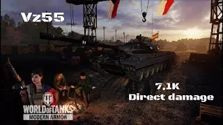 Vz55 in Pilsen:7,1K direct damage :Wot console - World of Tanks