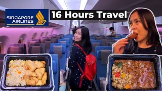 Singapore Airlines ECONOMY & SilverKris Lounge Food Review✈️ Sydney to Tokyo Flight Experience