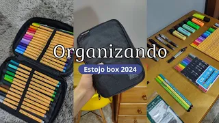 Organizando meu estojo para 2024 ✂️✏️📏 | estojo box | Material escolar