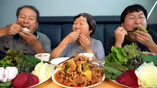 Duck Bulgogi & Vegetables🥬 - Mukbang eating show