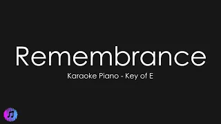 Remembrance - Hillsong Worship | Piano Karaoke [Key of E]