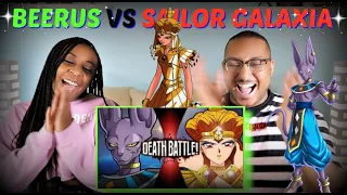 Death Battle! "Beerus VS Sailor Galaxia (Dragon Ball VS Sailor Moon)" REACTION!!!