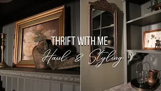Thrift With Me Haul & Styling | Start To Finish Moody Vintage Makeover | Thrifting Home