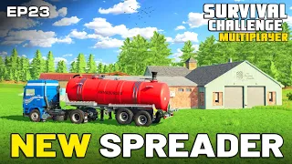 STARTING FABRIC PRODUCTION AND A NEW SLURRY SPREADER Survival Challenge Multiplayer FS22 Ep 23