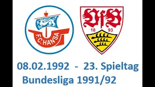 FC Hansa Rostock - VfB Stuttgart    Fußball Bundesliga 1991/92
